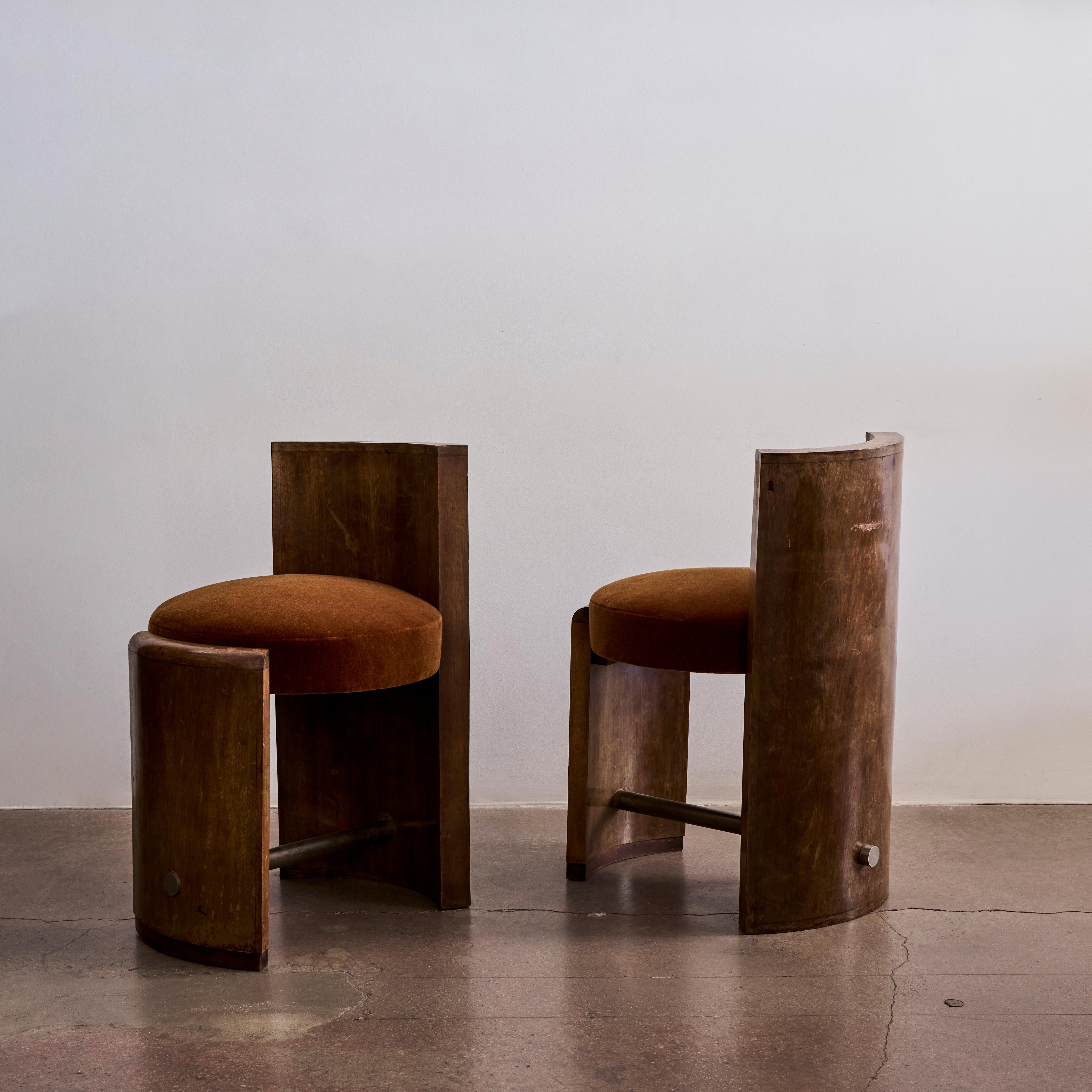 Art Deco Side Chairs In Good Condition For Sale In Los Angeles, CA