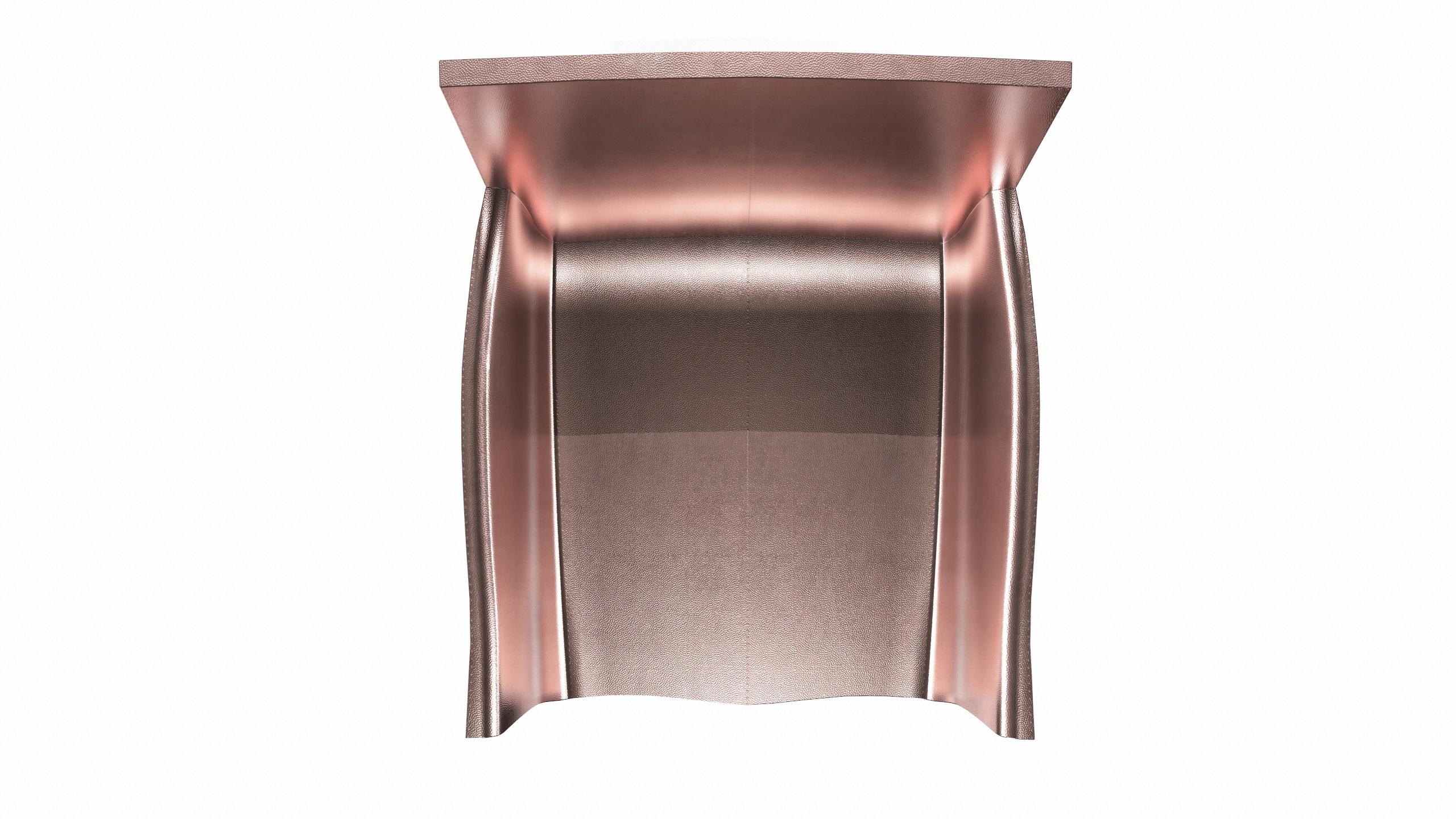 Chaises d'appoint Art Déco Hammered in Copper de Paul Mathieu en vente 8