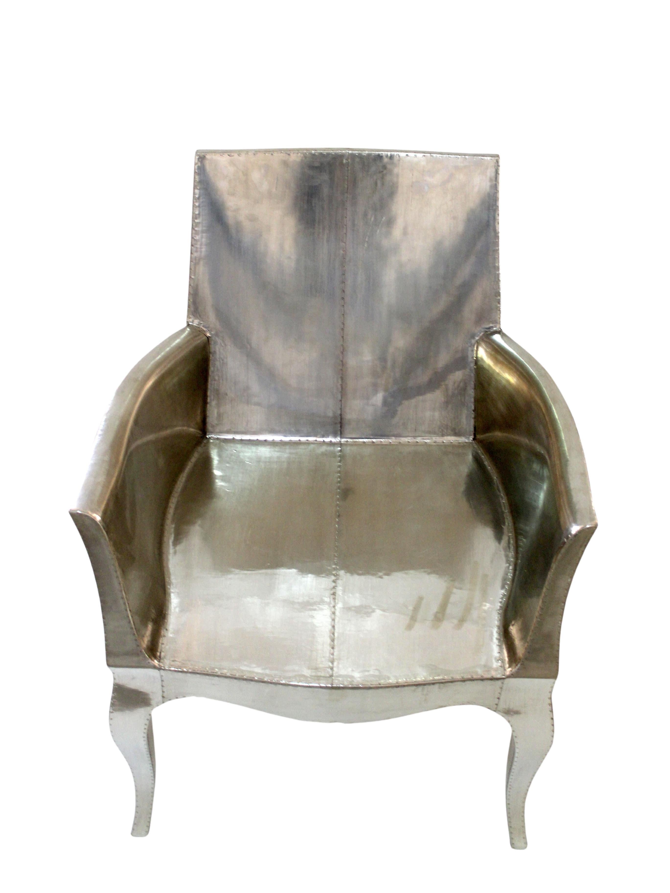 Effet bronze Paire de chaises d'appoint Art Déco conçues par Paul Mathieu pour Stephanie Odegard en vente