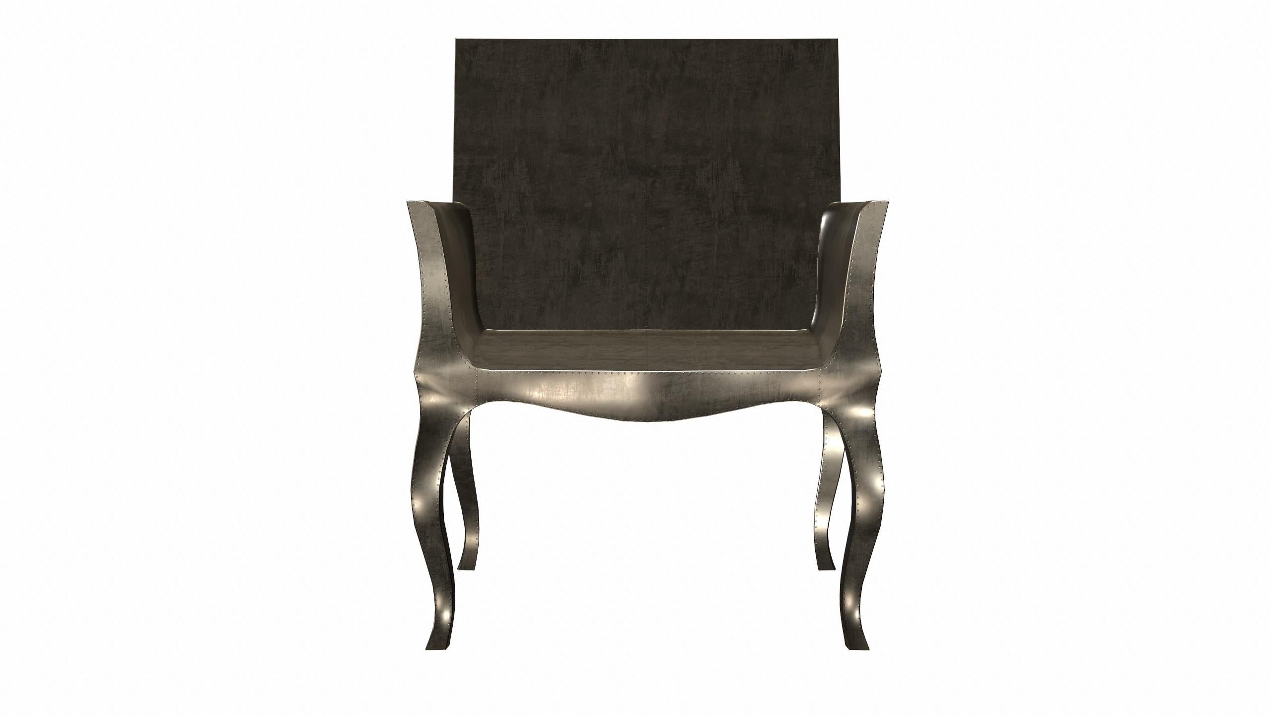 Indien Chaises d'appoint Art Déco en bronze ancien lisse de Paul Mathieu pour S. Odegard en vente