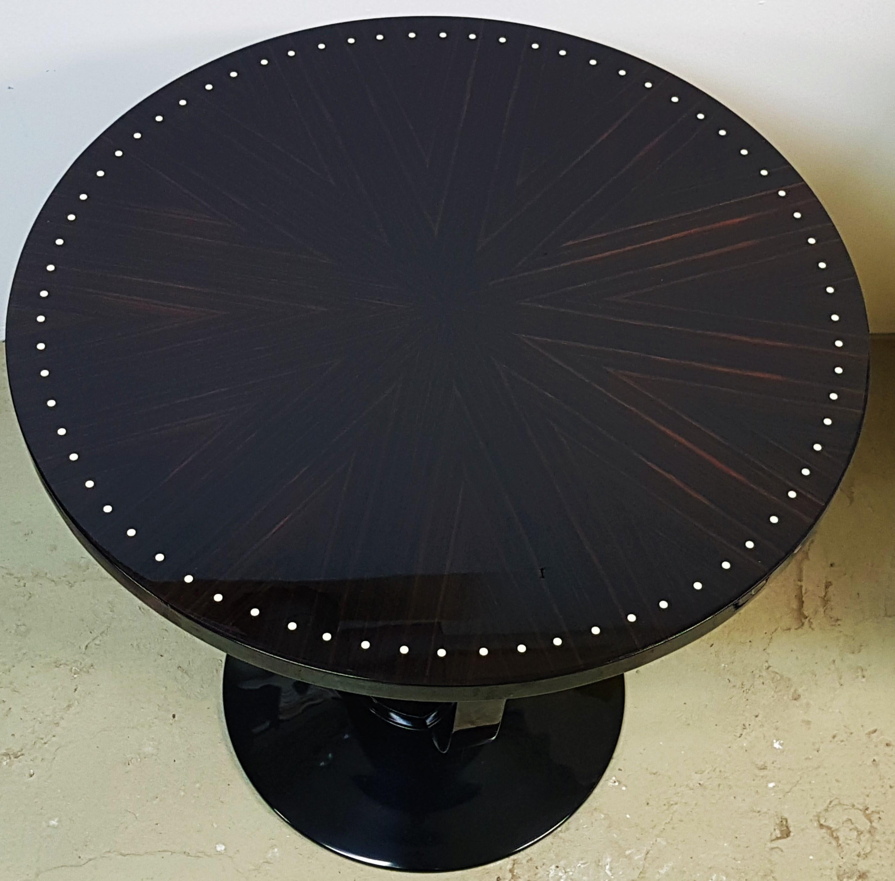 Art Deco Side Cocktail Table Macassar 12