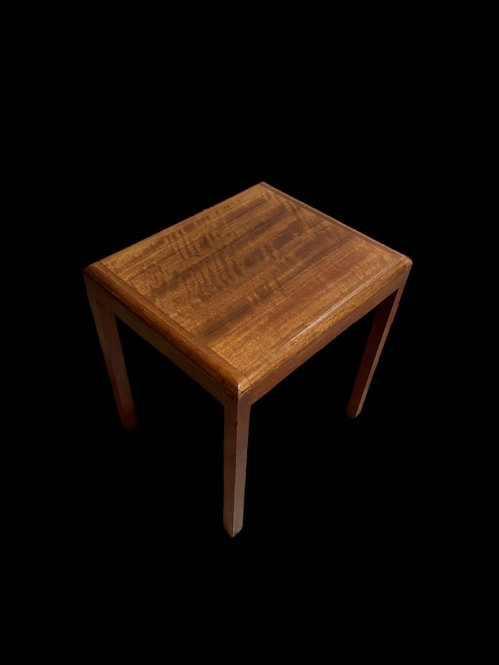A walnut, rectangular side table / lamp table by Betty Joel, and the designers label to the underside, signed by Betty Joel and dated July 1935.
Betty Joel (pictured) designed furniture, textiles and interiors, and had shops in Sloane Square and