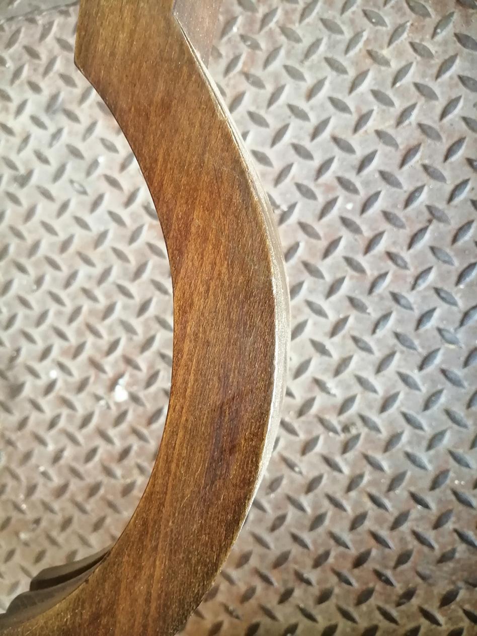 Wood  Art Deco  End or Side Table  Barley Twist Legs, 30s For Sale