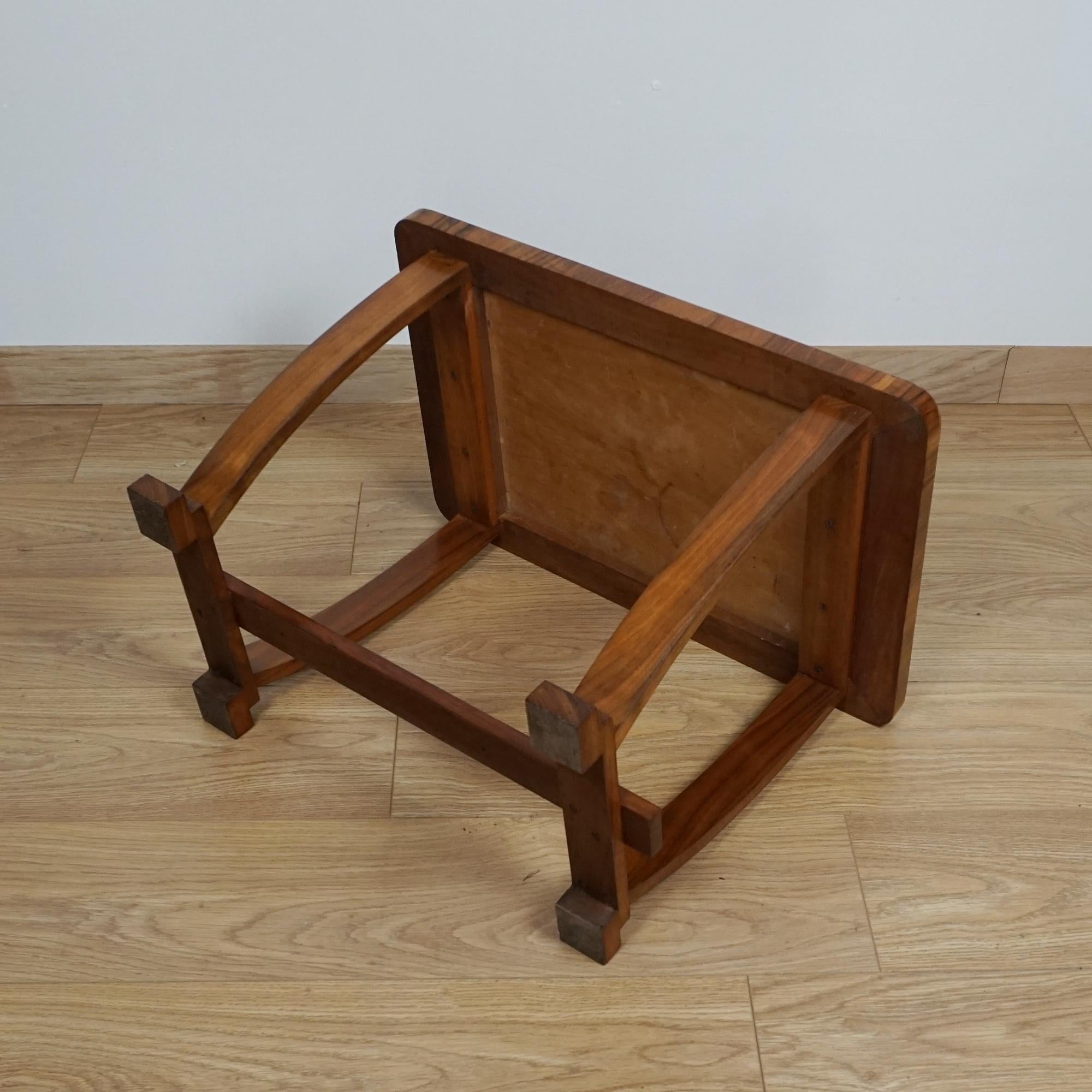 Art Deco Side Table. Burr and Figured Walnut For Sale 3
