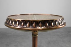 Art Deco Side Table by Daalderop in Red and Yellow Copper, The Netherlands 1900s