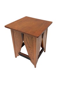 Art Deco Side Table by P.E.L. Izeren, Solid Oak & Macassar, 1920s