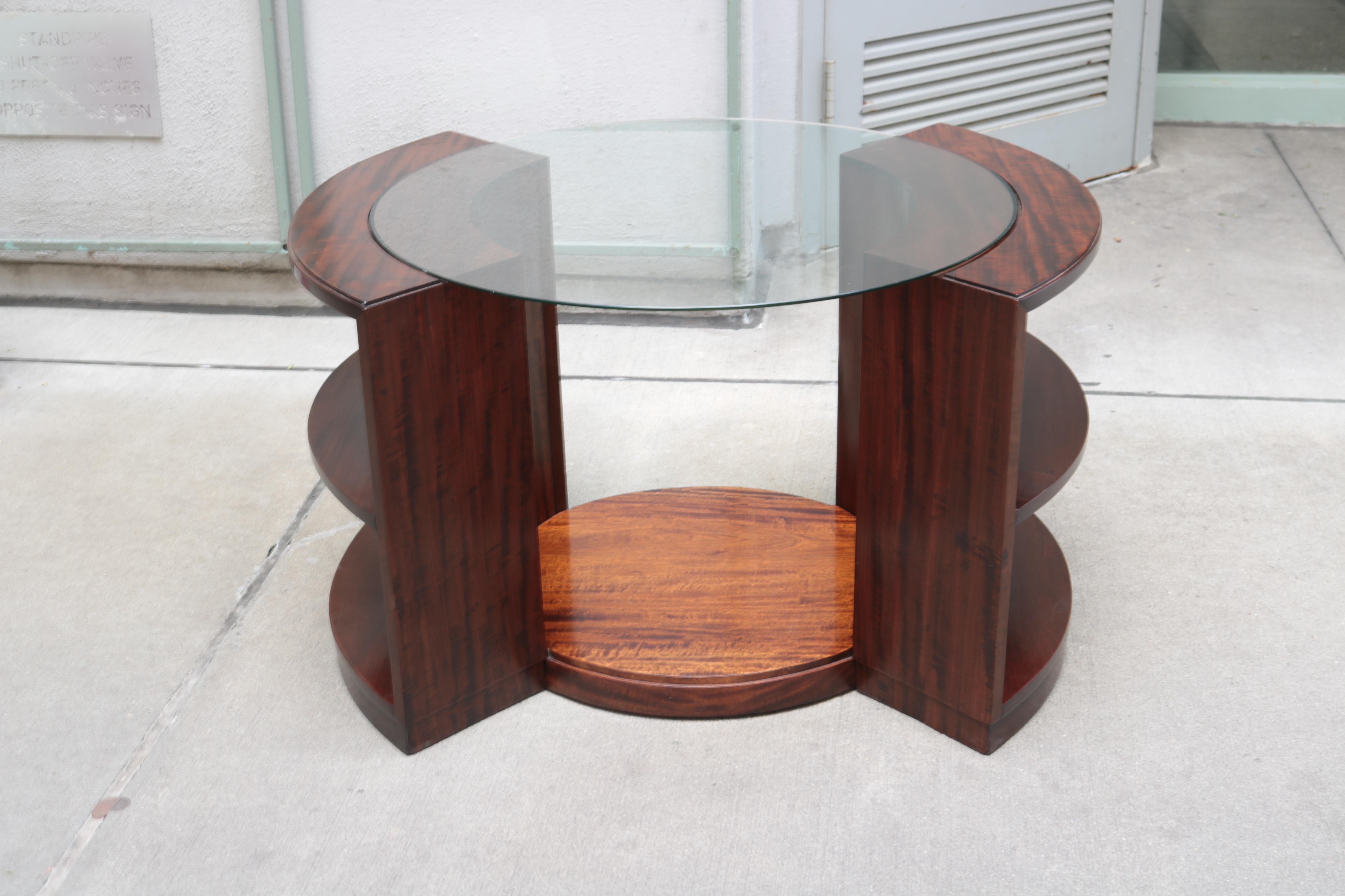 French Art Deco Side Table by Phillippe Petit For Sale