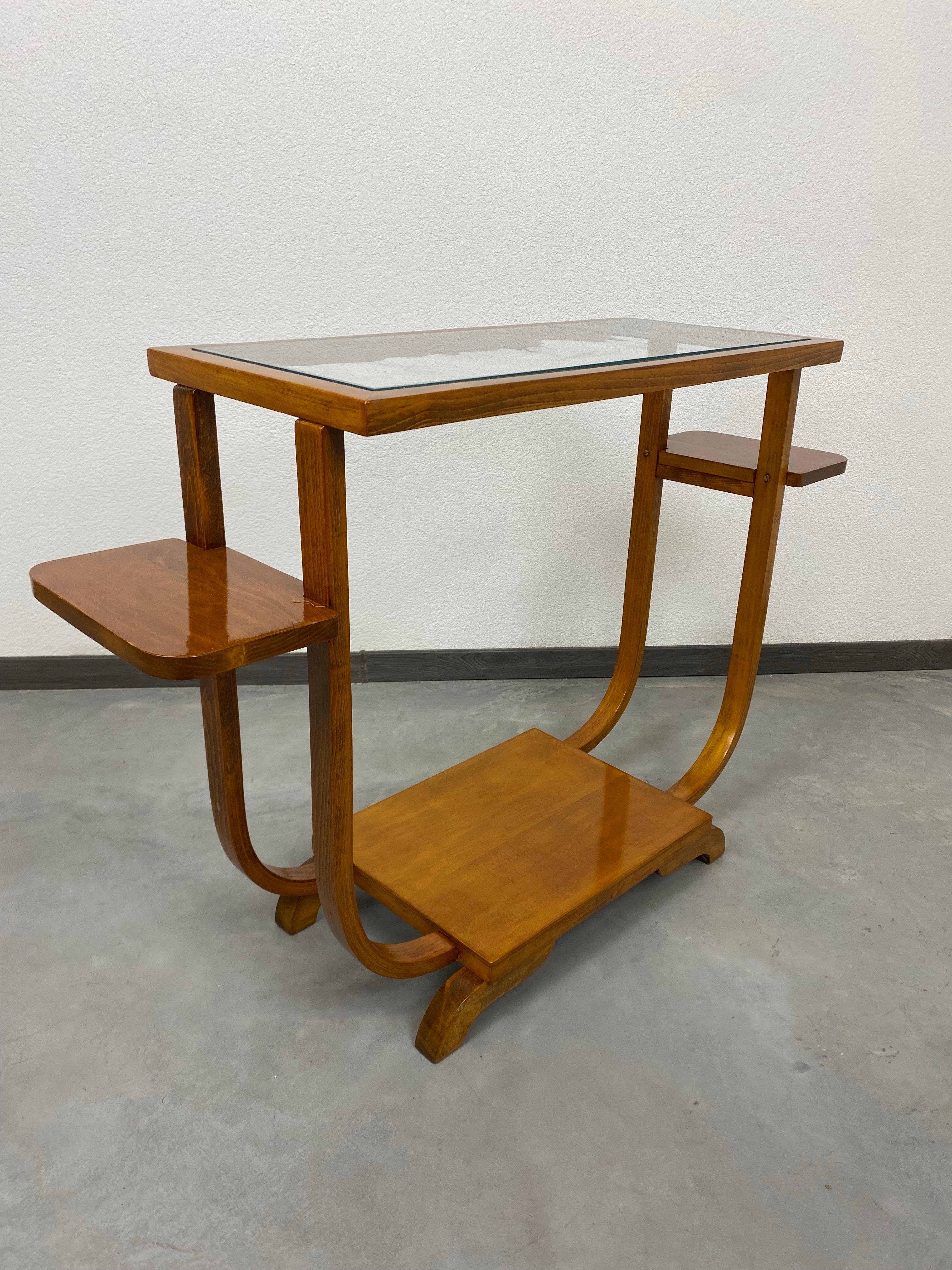 Hungarian Art Deco Side Table by Thonet Debrecsen
