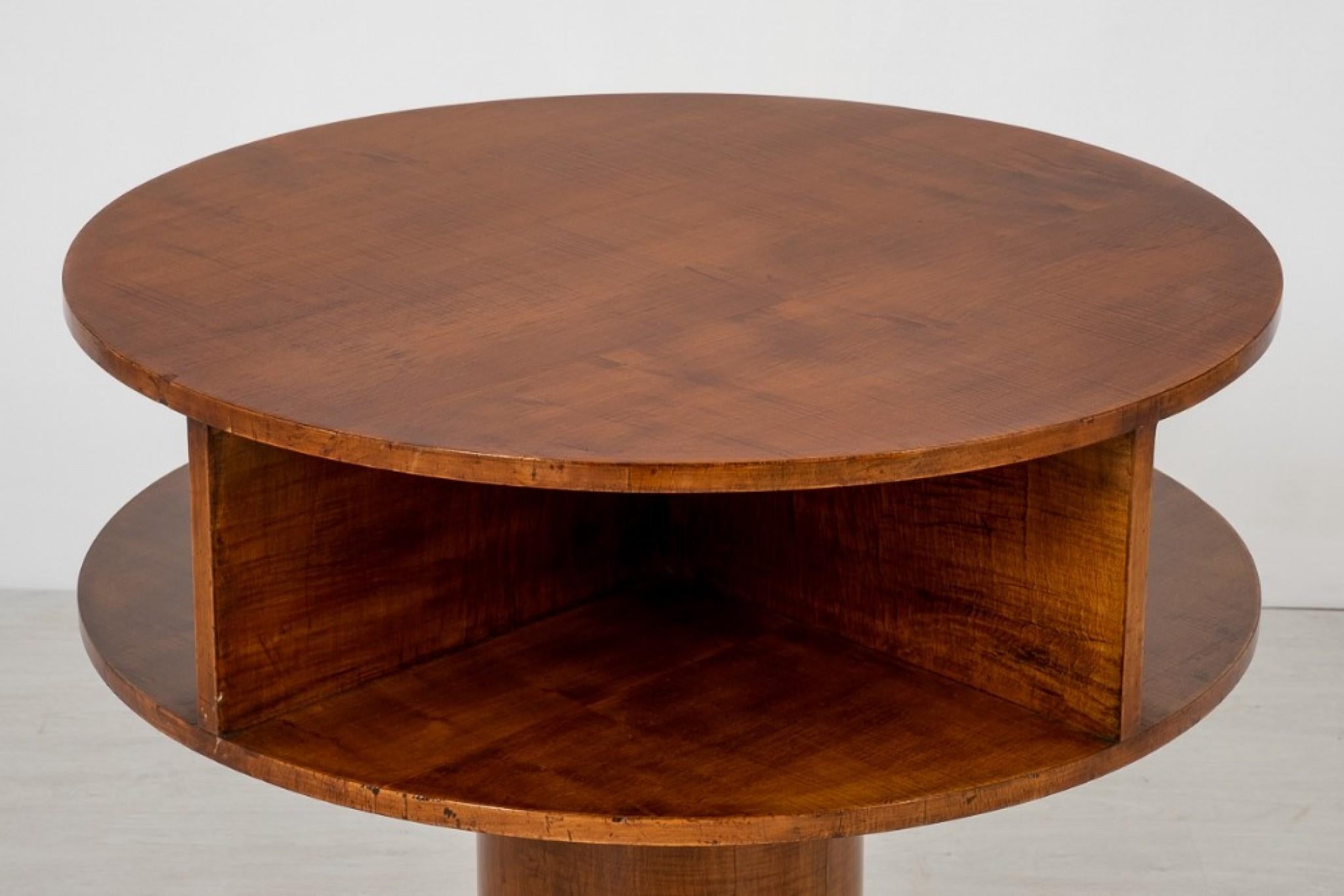 Art déco Art Deco Side Table - Cylindrique Occasional Sycamore Circa 1930 en vente