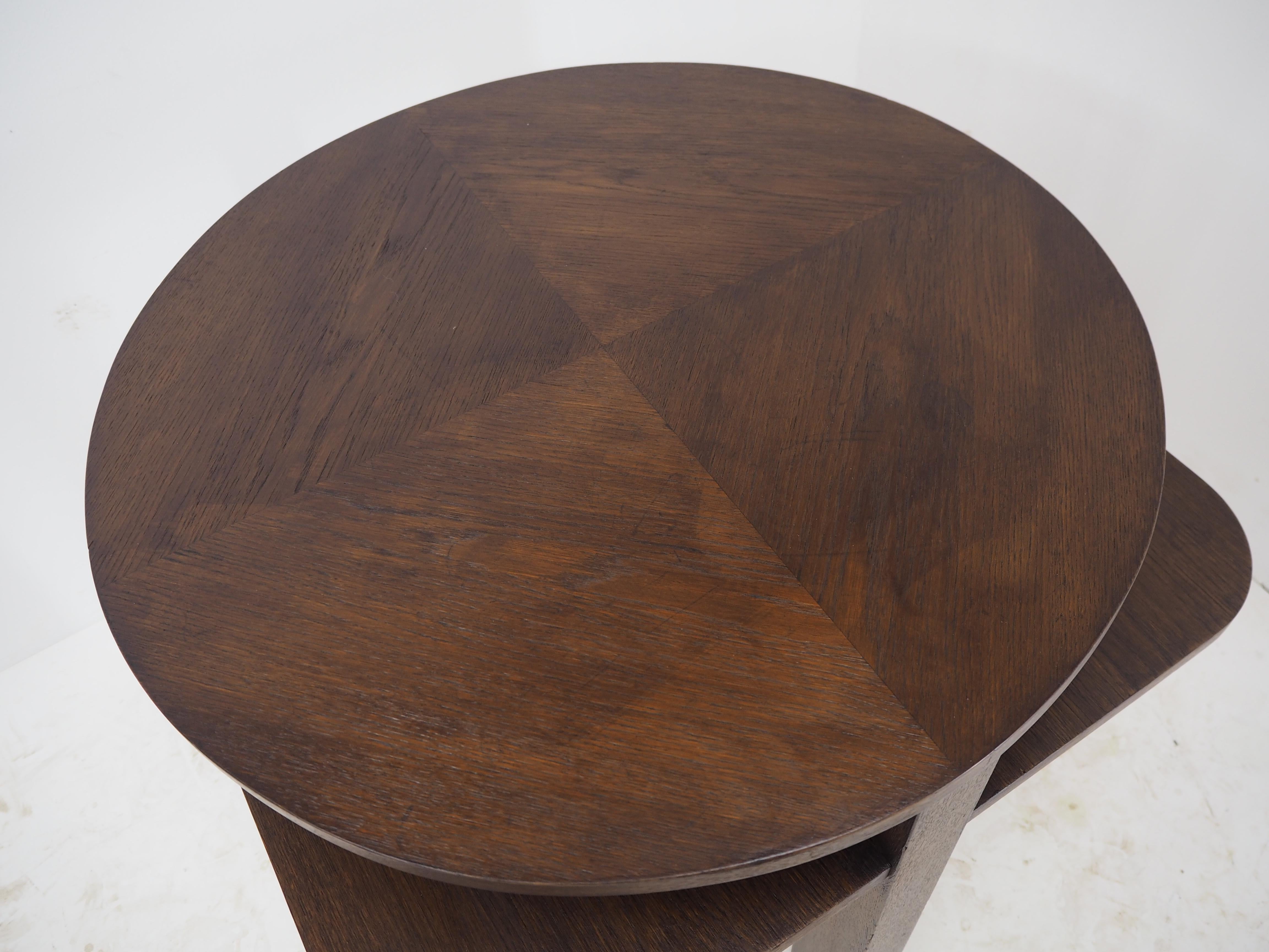 Wood Art Deco Side Table, Europe, 1930s For Sale