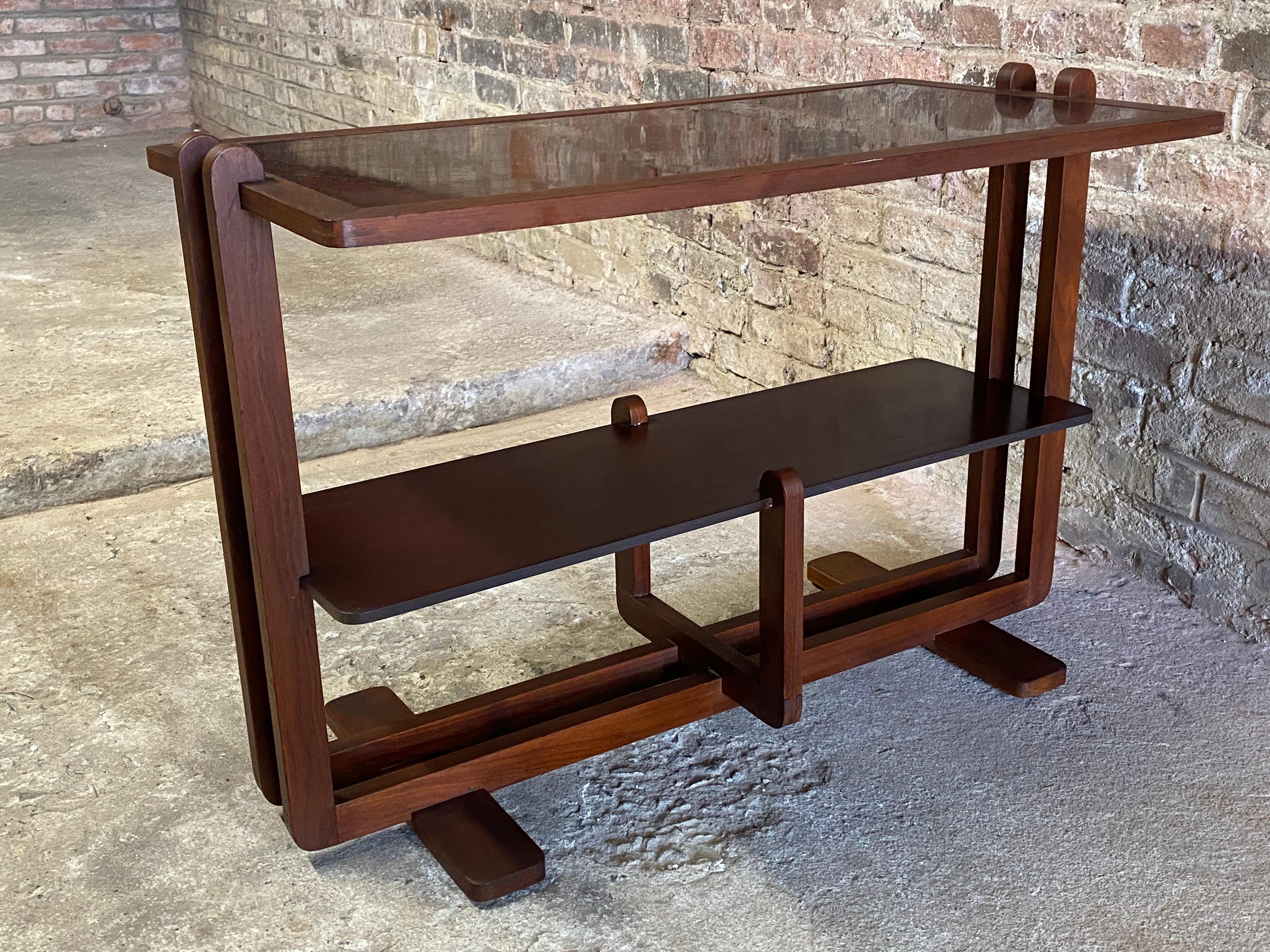 Wood Art Deco Side Table