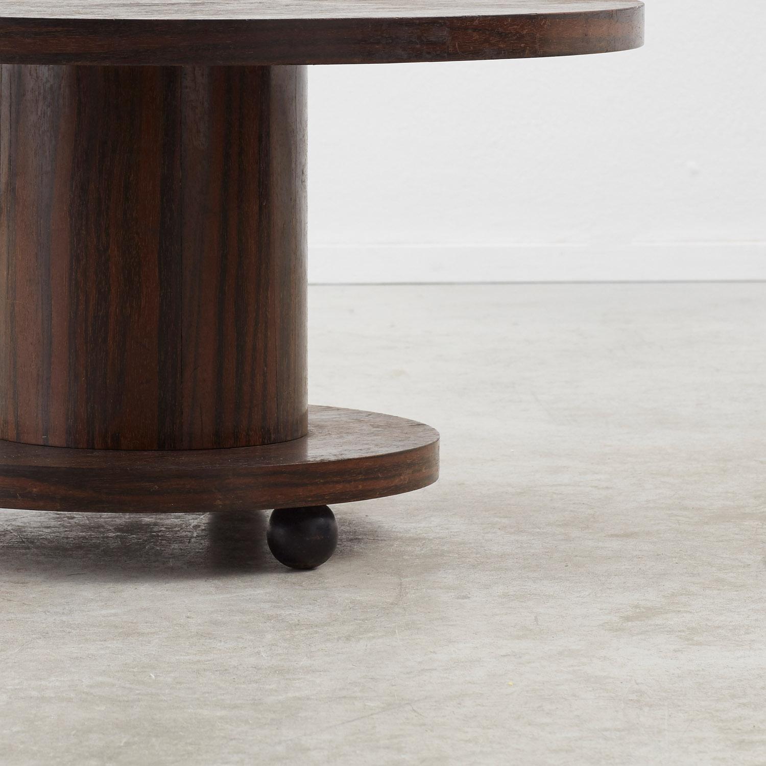 Wood Art Deco side table - France, 1920s