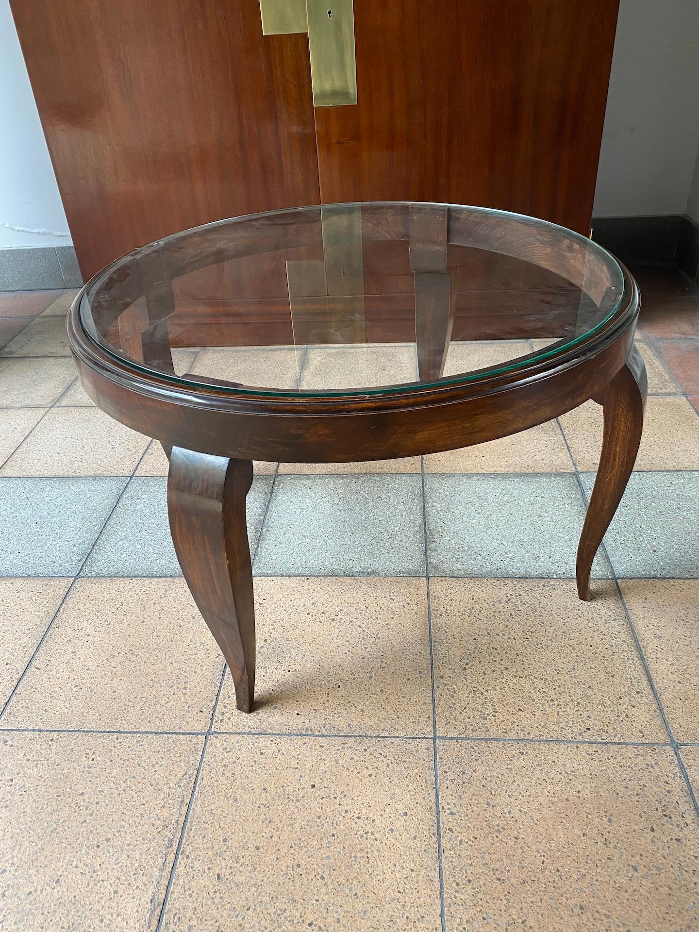 Mid-20th Century Art Deco Side Table, French Work, 1950