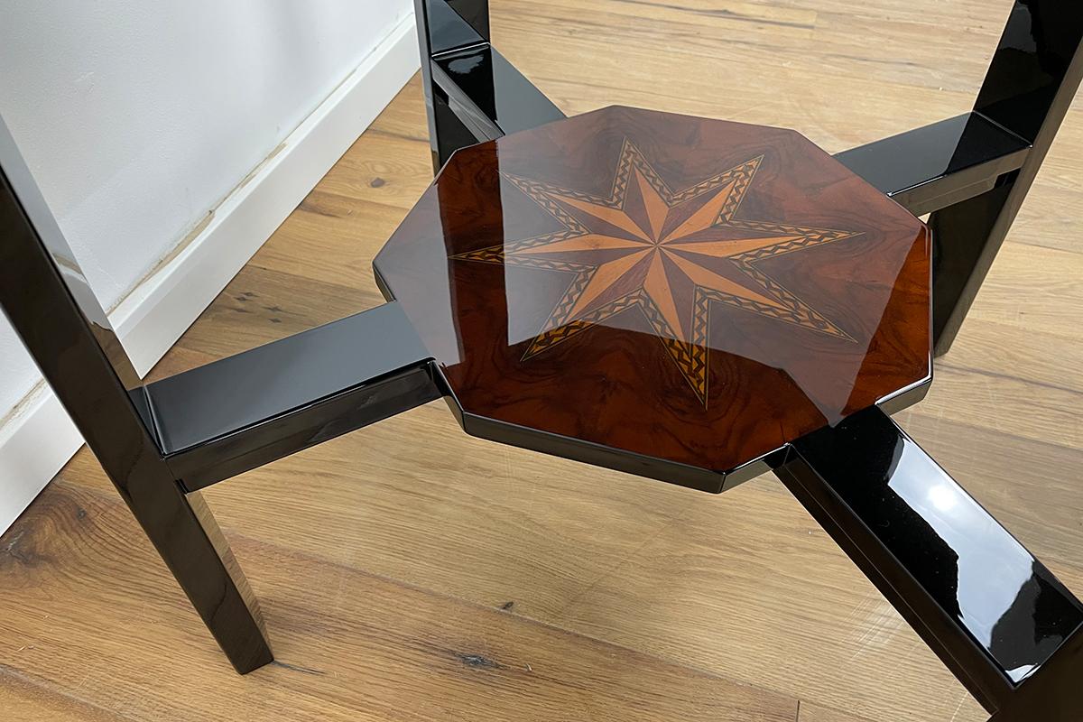 Macassar Art Deco Side Table from Paris around 1925 For Sale