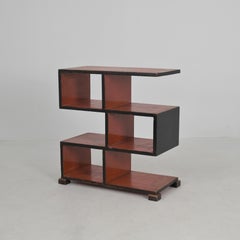 Art Deco Side Table in Black & Red, Mikko Nupponen, Lahti Finland 1930s