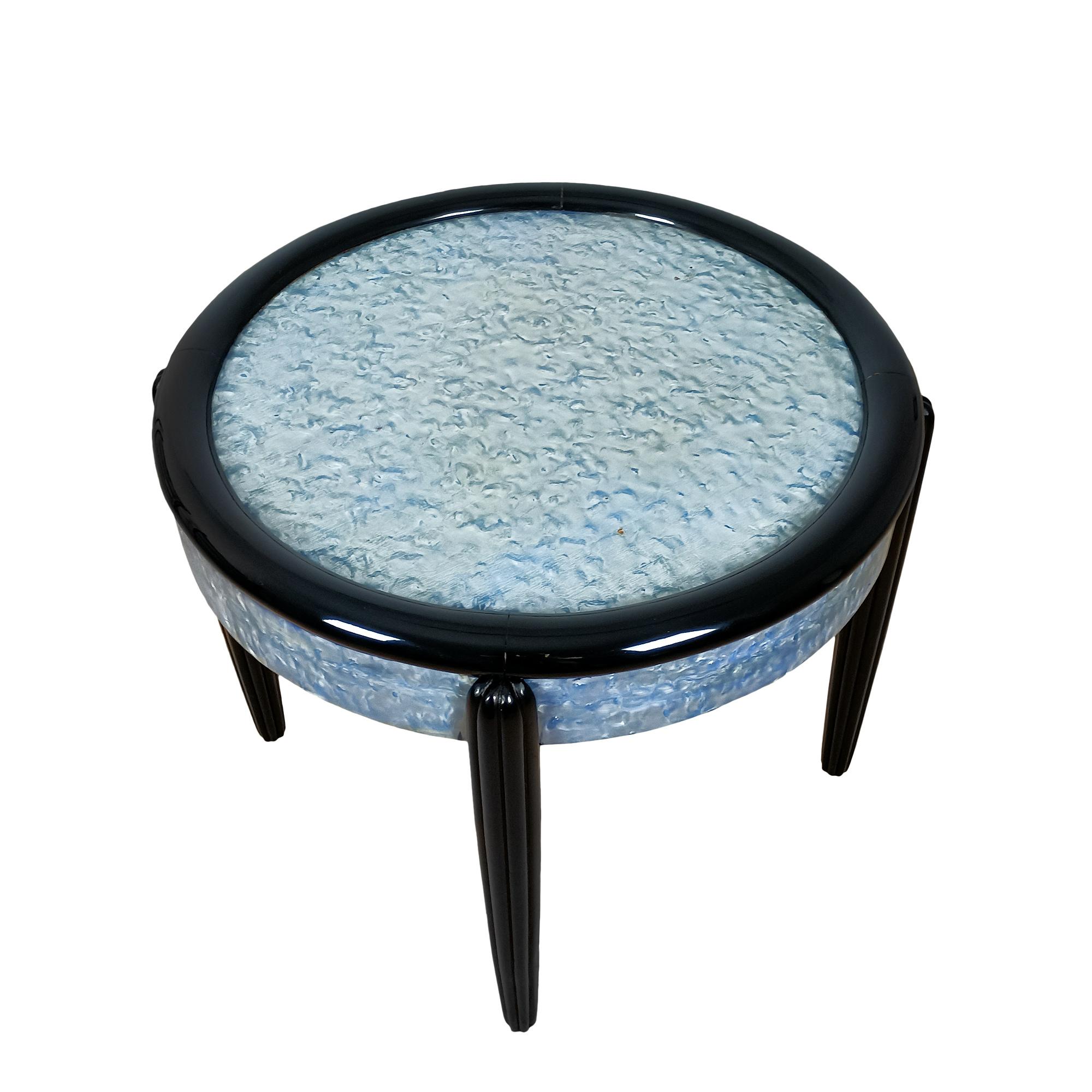 Stained Art Deco Side Table In Celluloid – France 1925 For Sale