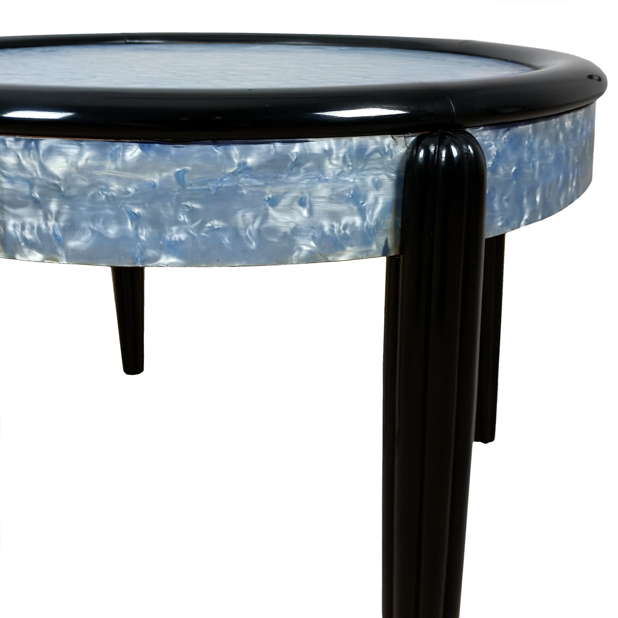 Beech Art Deco Side Table In Celluloid – France 1925 For Sale