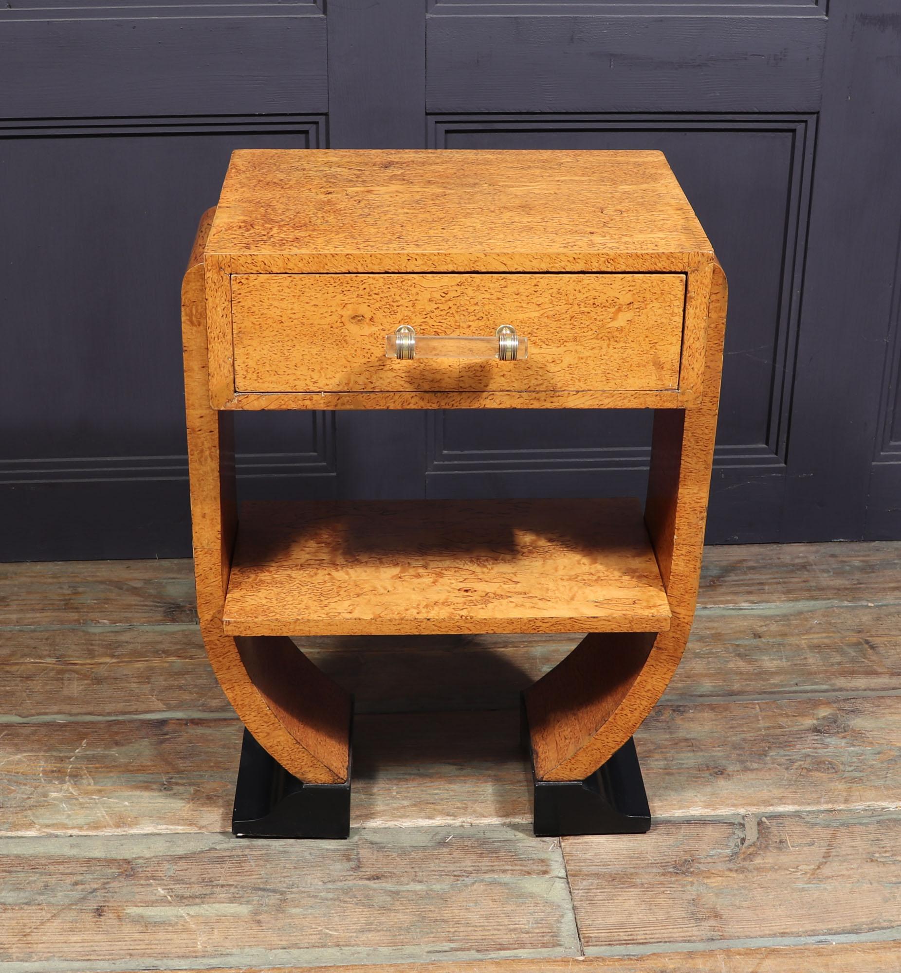Art Deco Side Table in Karelian Birch 8