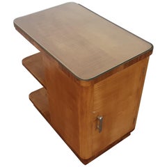 Art Deco Side Table in Karelian Birch Satinwood by Hille