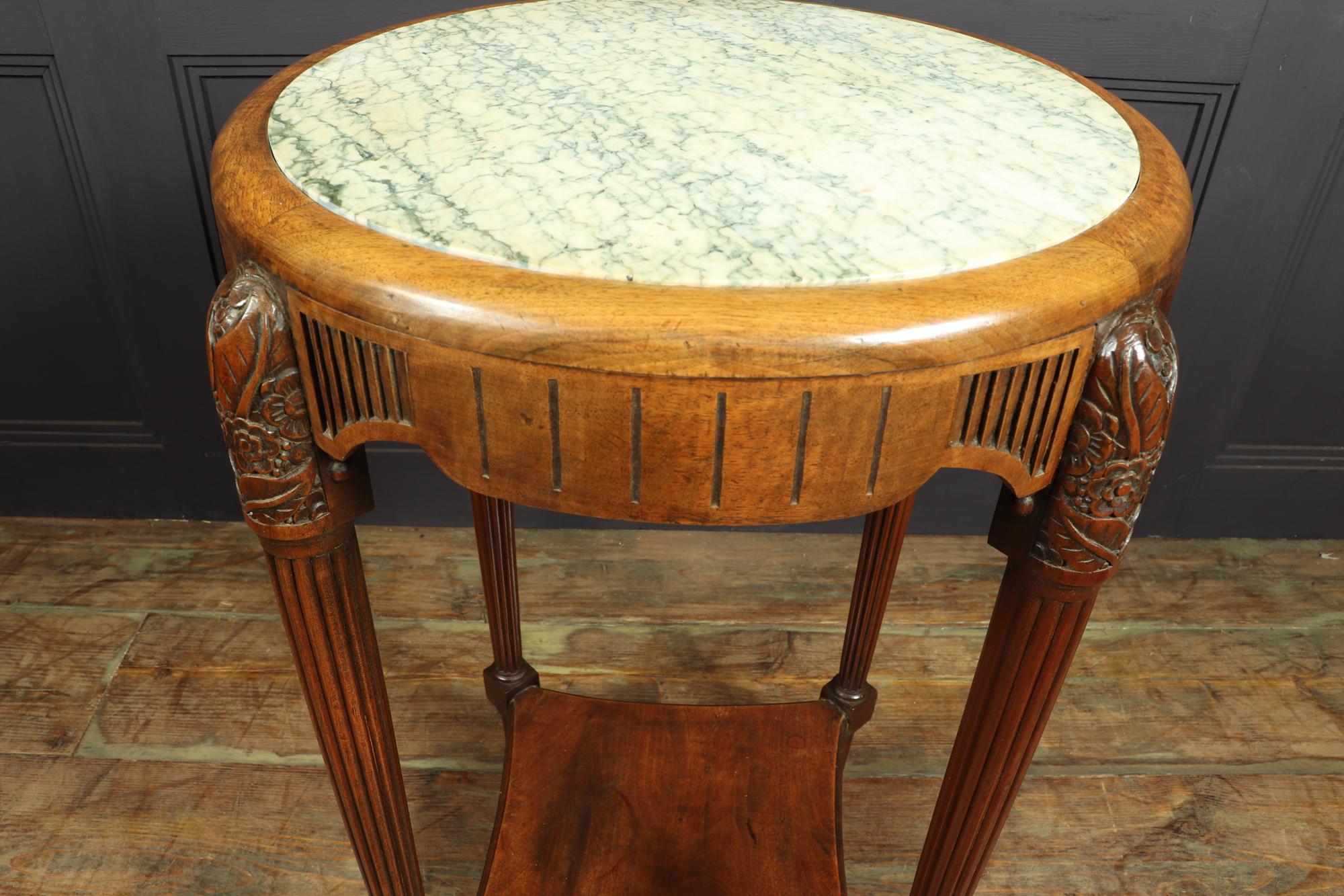 Art Deco Side Table in Walnut by Paul Follot 5