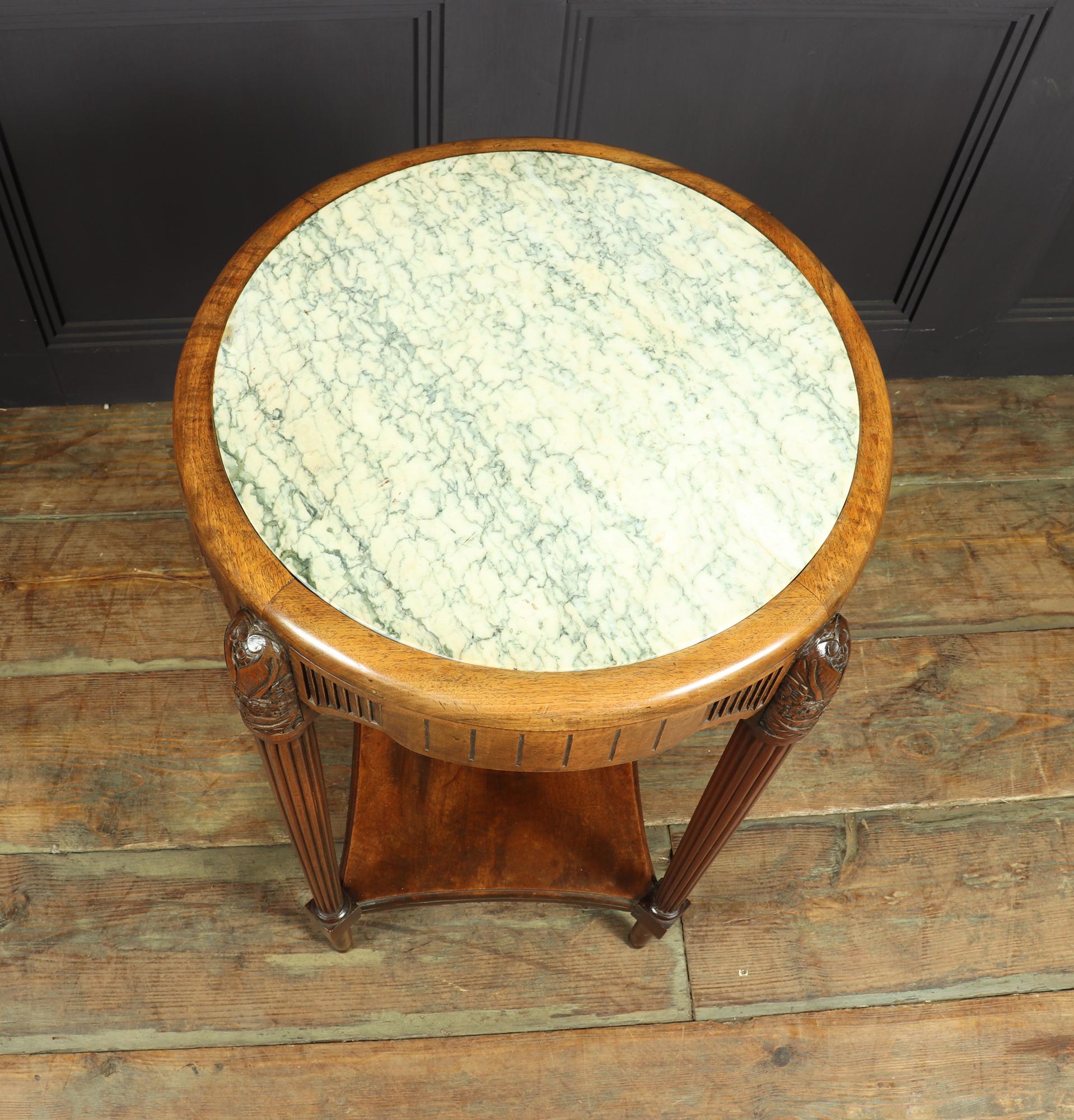 Art Deco Side Table in Walnut by Paul Follot 4