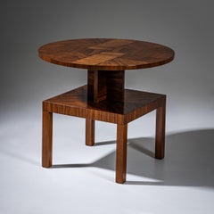 Art Deco Side Table in Walnut, probably Germany, 1930s