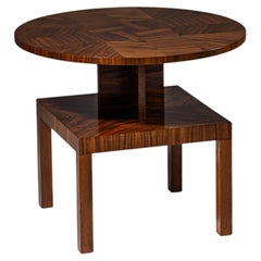 Art Deco Side Table in Walnut, probably Germany, 1930s