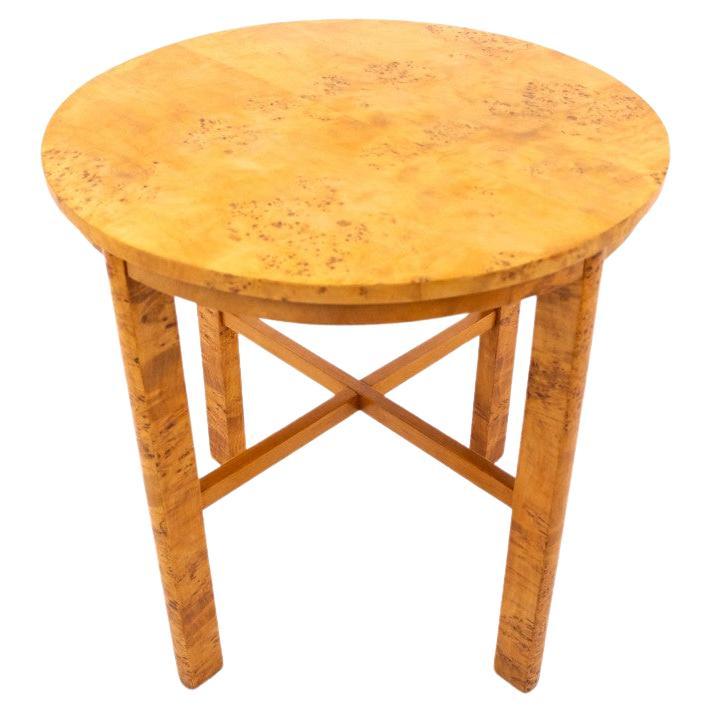 Table d'appoint Art déco, milieu du 20e siècle, bouleau. en vente