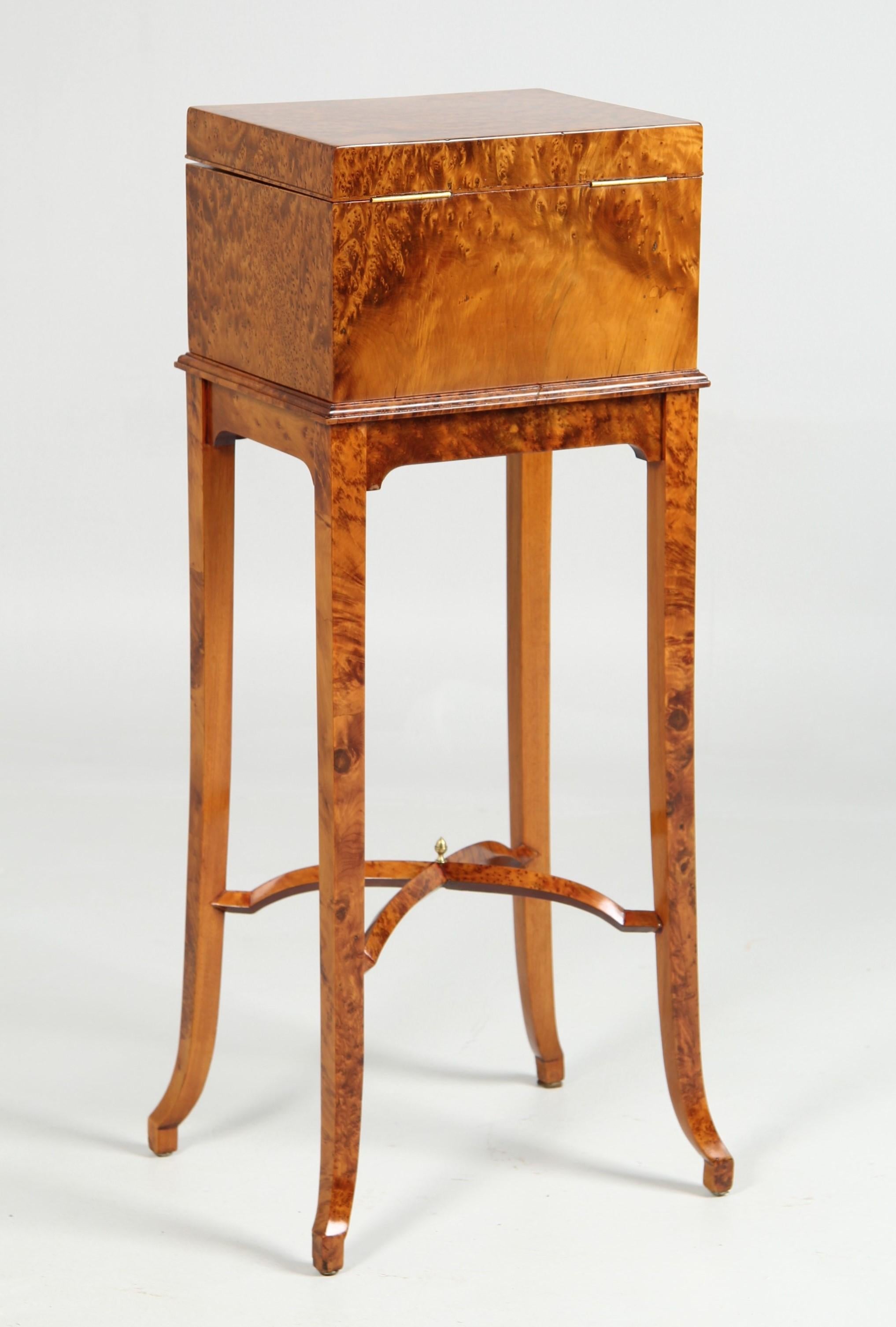 Art Deco Side Table or Jewelry Table, London, 1920s, Special Drawer Mechanism 9