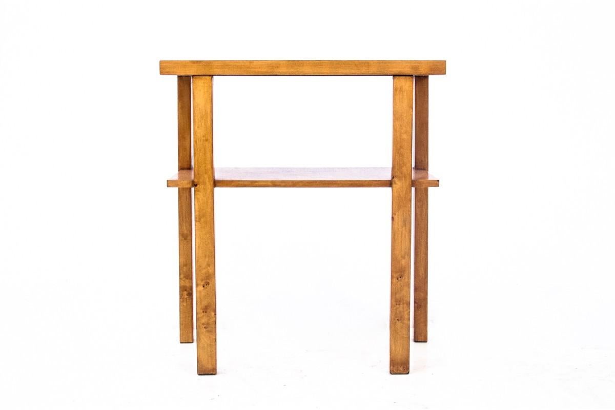 Mid-Century Modern Art Deco side table, Poland, 1950s For Sale