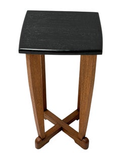 Art Deco Side Table, Solid Oak, Dutch Design, 1920s