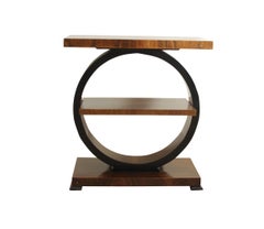 Art Deco Side Table, Walnut Veneer, France, circa 1925