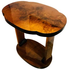 Art Deco Side Table, Walnut Veneer, France circa 1930