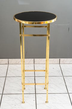 Art Deco side table with black glass vienna, circa 1920s