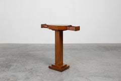 Art Deco Side Table with Drawers & Integrated Ashtray, France 1925