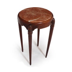 Art Deco Side Table with Marble top by Paul Follot