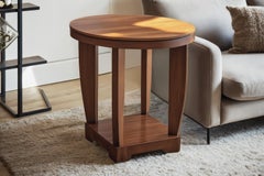 Art Deco side table with walnut