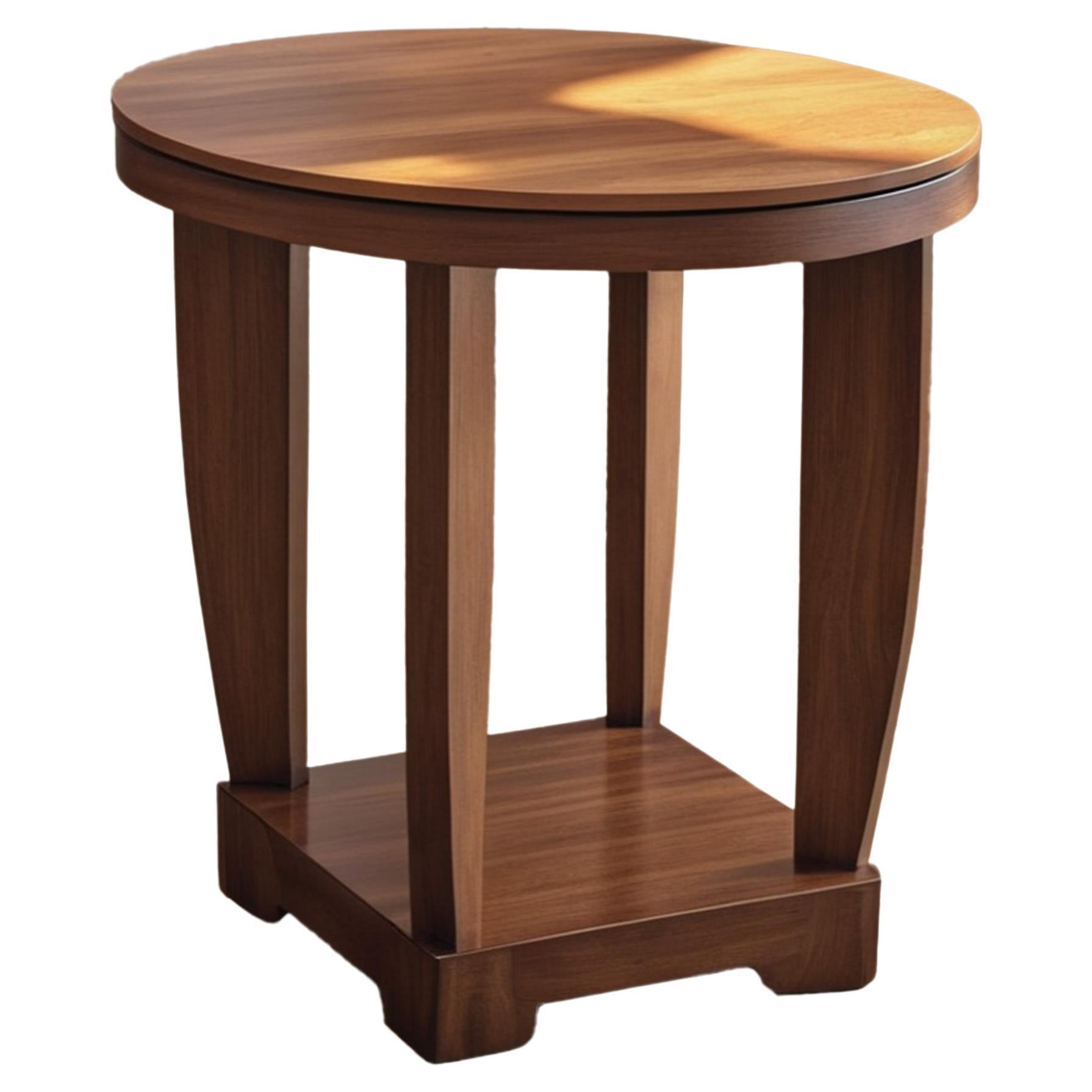 Art Deco side table with walnut For Sale