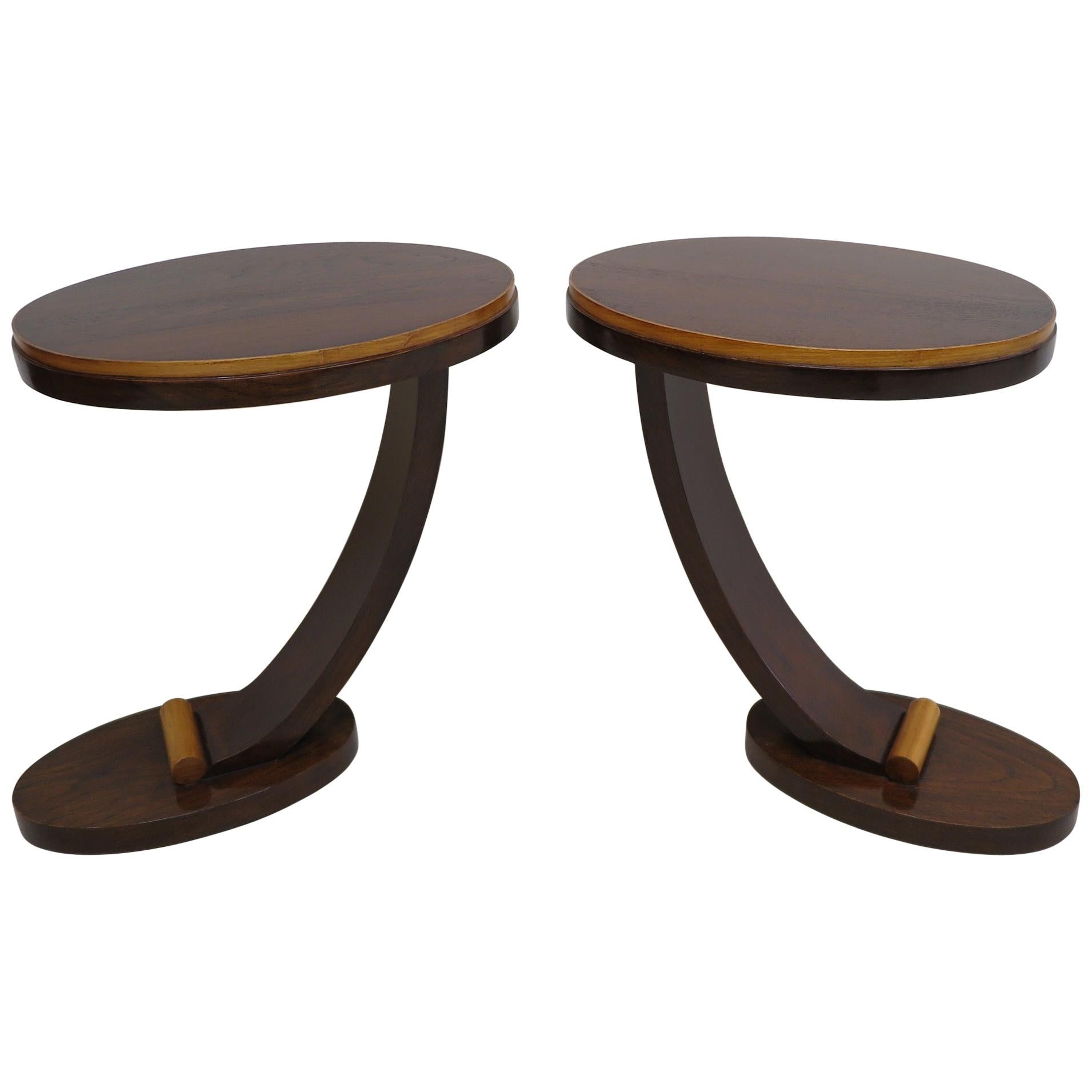 Art Deco Exotic Wood Side Table at 1stdibs
