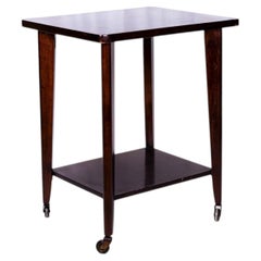 French Art Deco Tray Table on Wheels, 20th Century