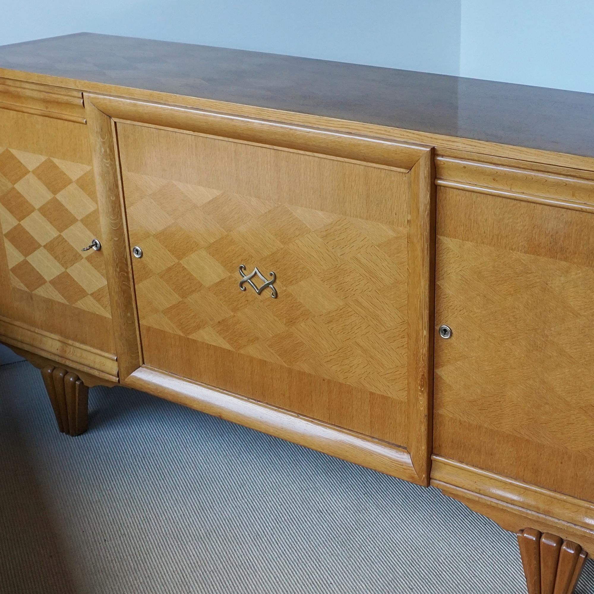 Credenza Art Déco attribuita ad Andre Arbus lunga 2 metri 5