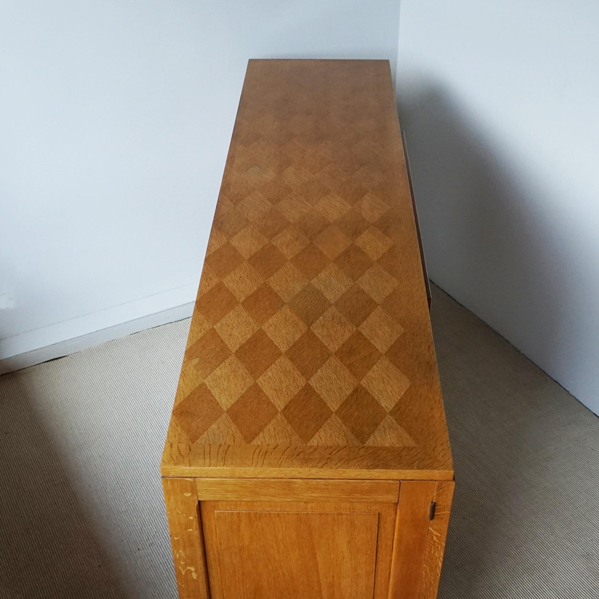 Inizio XX secolo Credenza Art Déco attribuita ad Andre Arbus lunga 2 metri