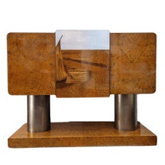 Art Deco sideboard Buffet Credenza, Michel Dufet for Leandro Martins Brazil