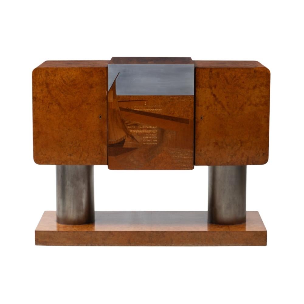 Art Déco Credenza Buffet Art Deco, Michel Dufet per Leandro Martin Brasile in vendita