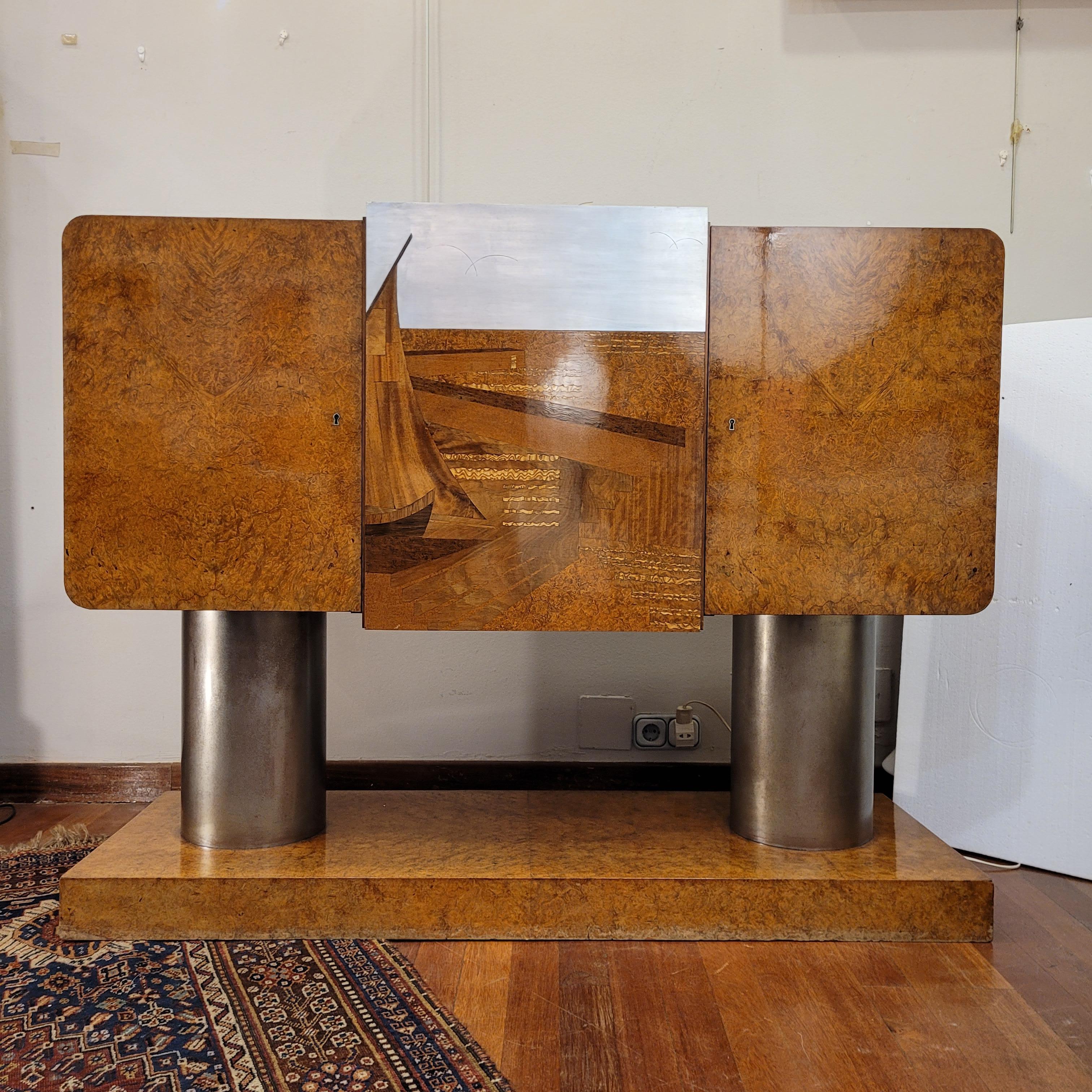 Credenza Buffet Art Deco, Michel Dufet per Leandro Martin Brasile In condizioni buone in vendita a Valladolid, ES