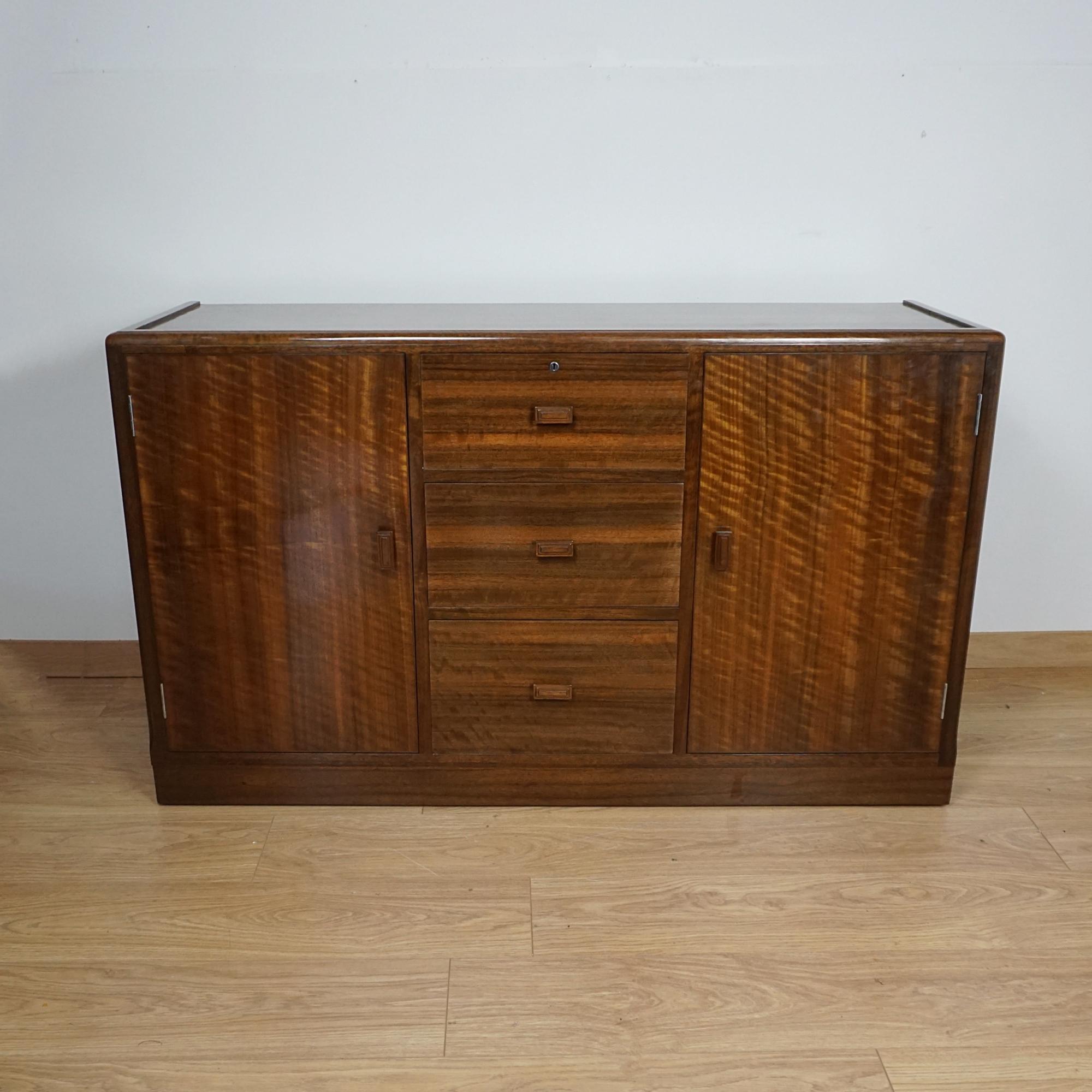 Walnut Art Deco Sideboard by Betty Joel For Sale