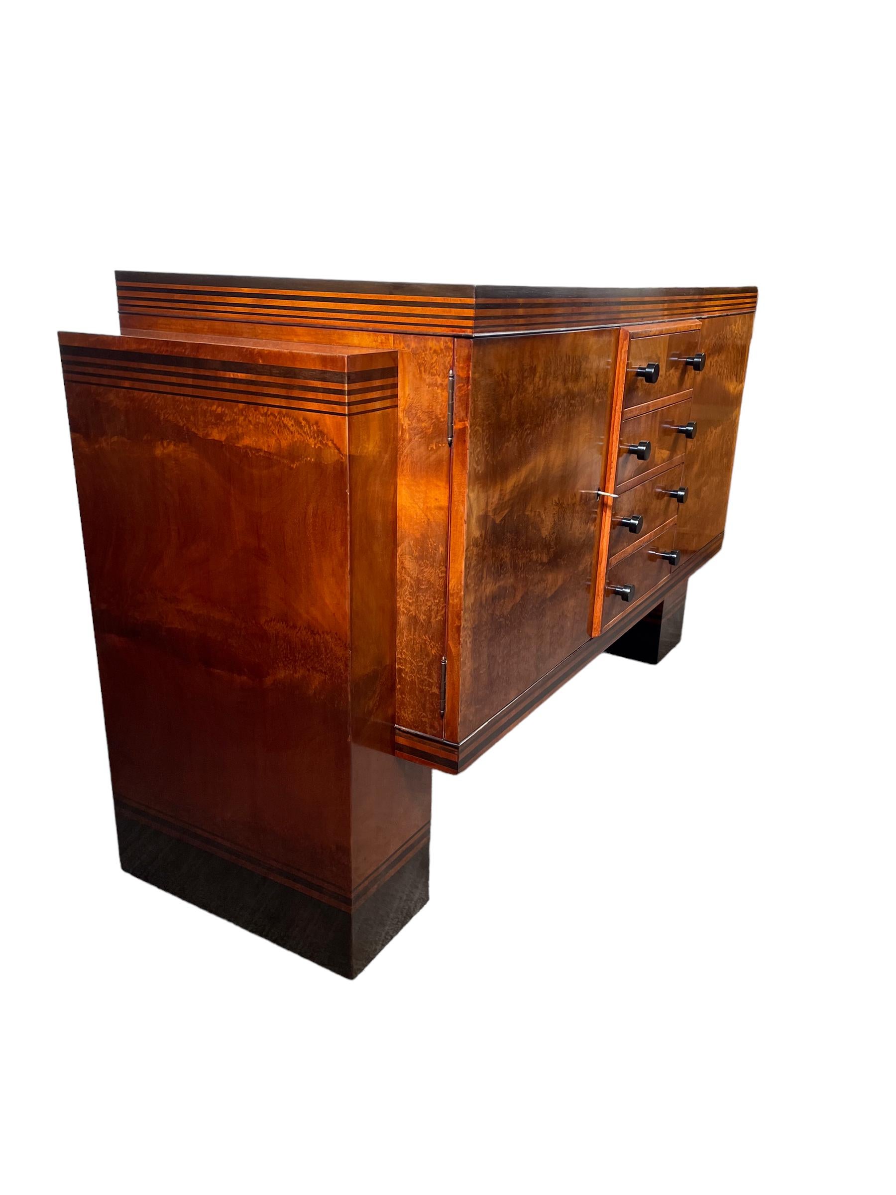 Art Deco Sideboard by Charles A. Richter for Bath Makers For