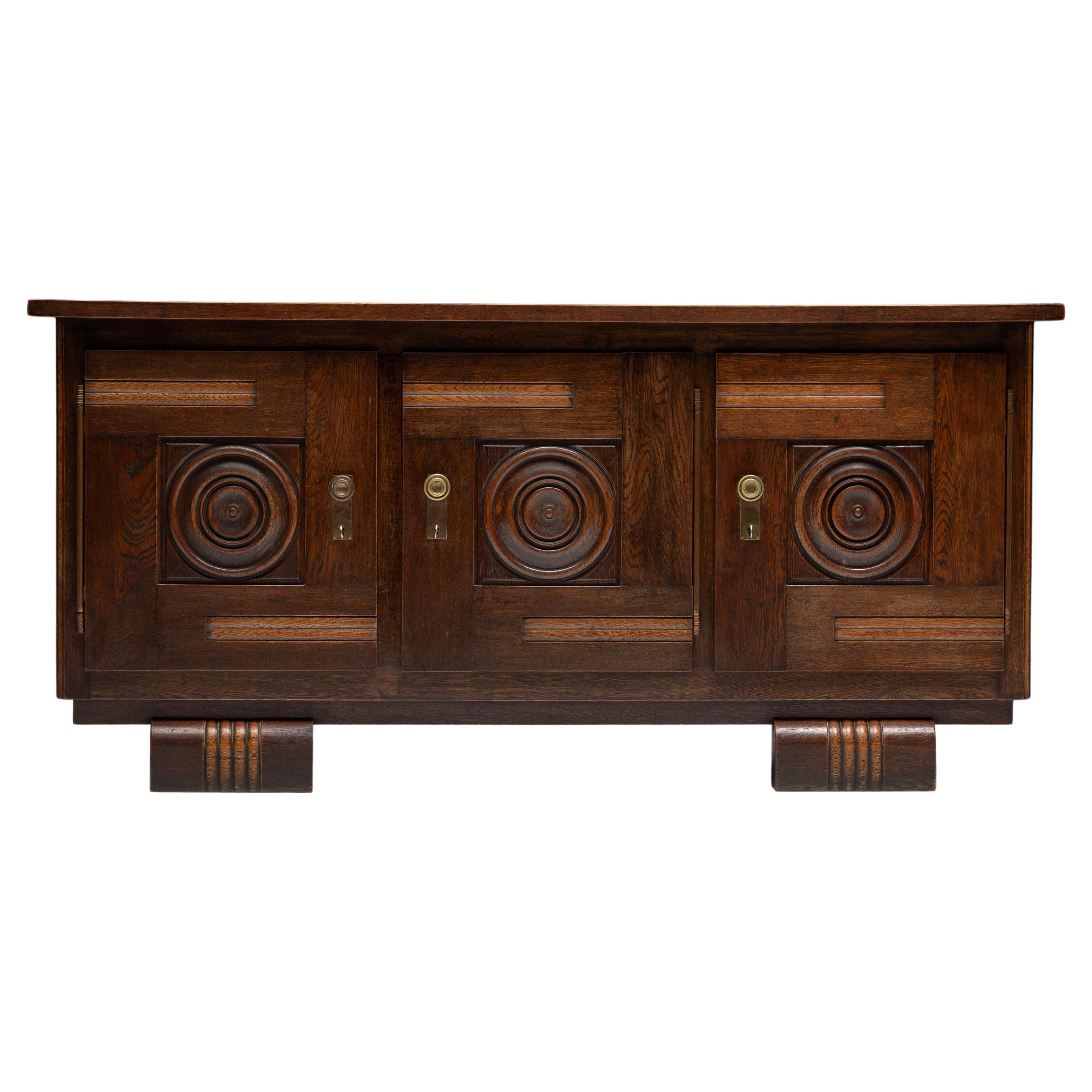 Art Deco Sideboard by Charles Dudouyt, France, 1940s For Sale