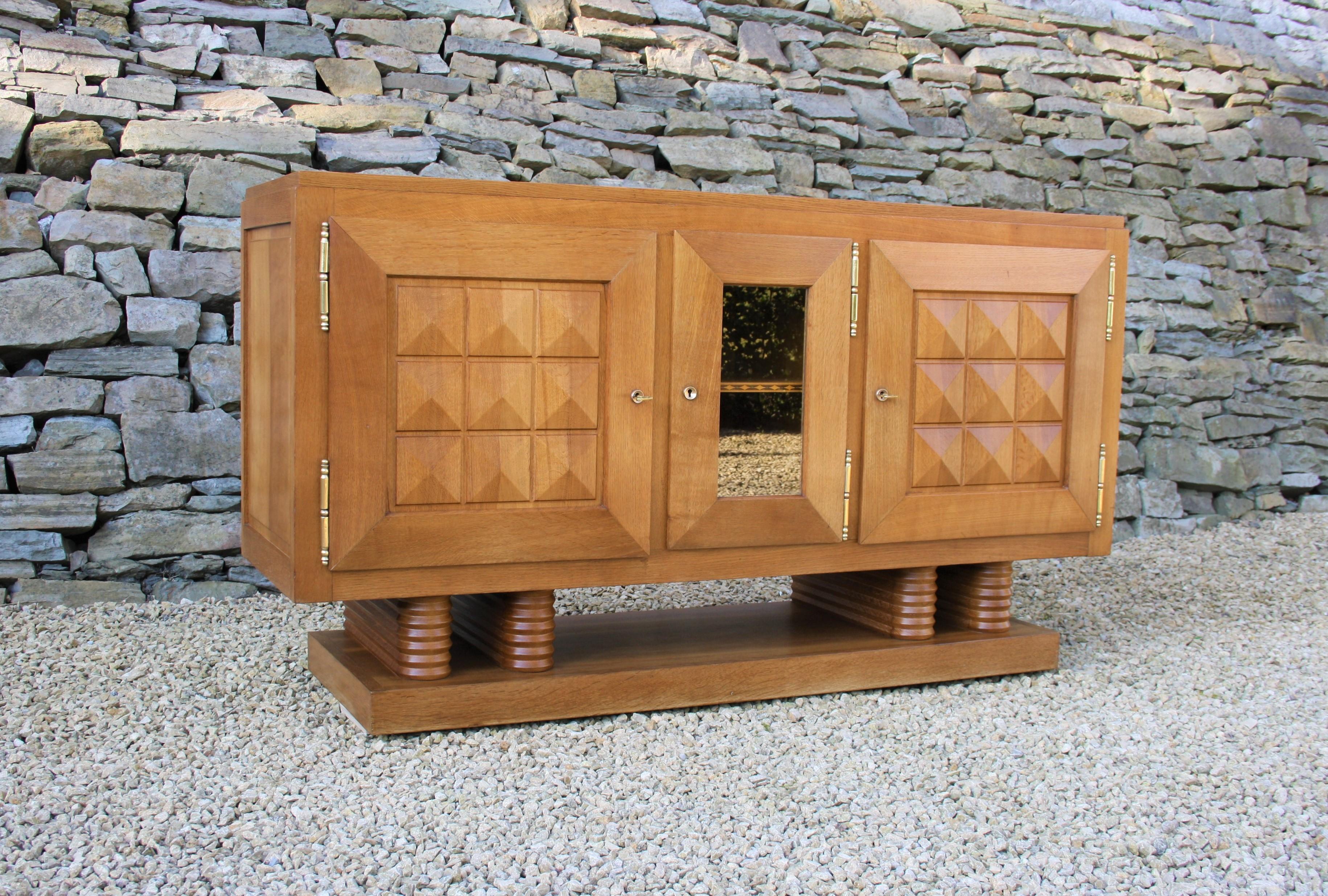 French Art Deco Sideboard by Gaston Poisson, 1930s