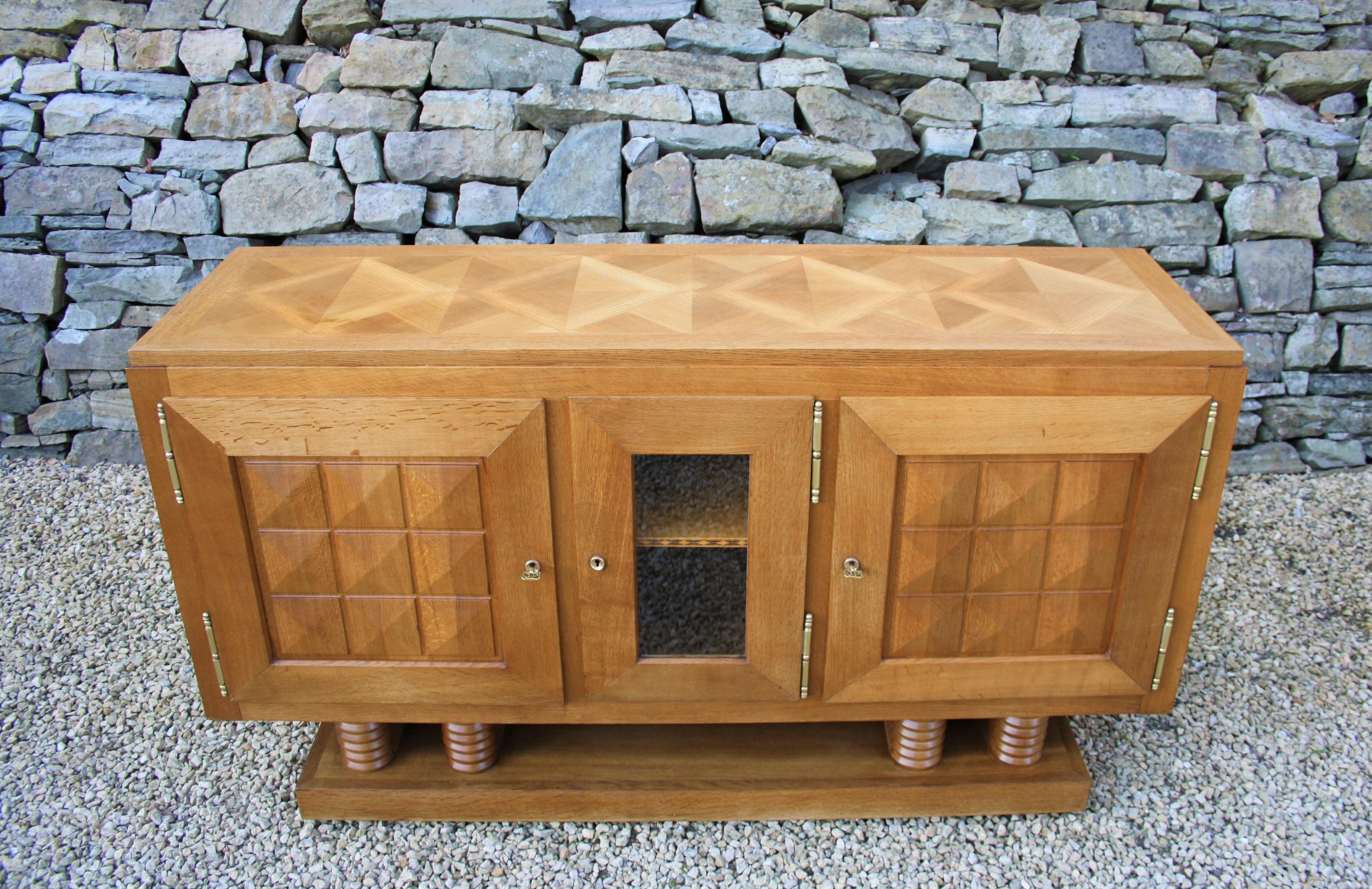 Art Deco Sideboard by Gaston Poisson, 1930s In Good Condition In Belgium, BE